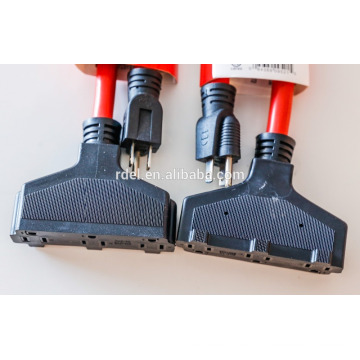 PowerTech Cabo de extensão e adaptador triplo de 20 ampères 12/3 AWG GFCI